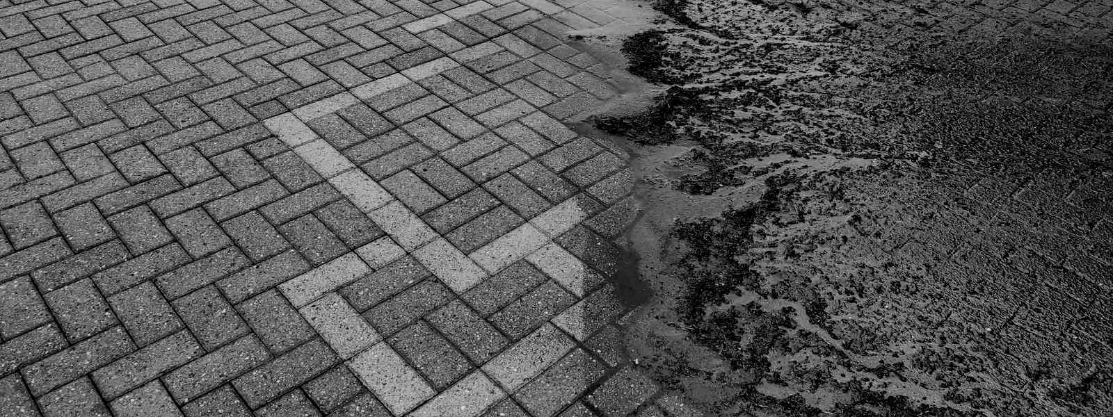 JetFast high pressure washed block paving, before & after